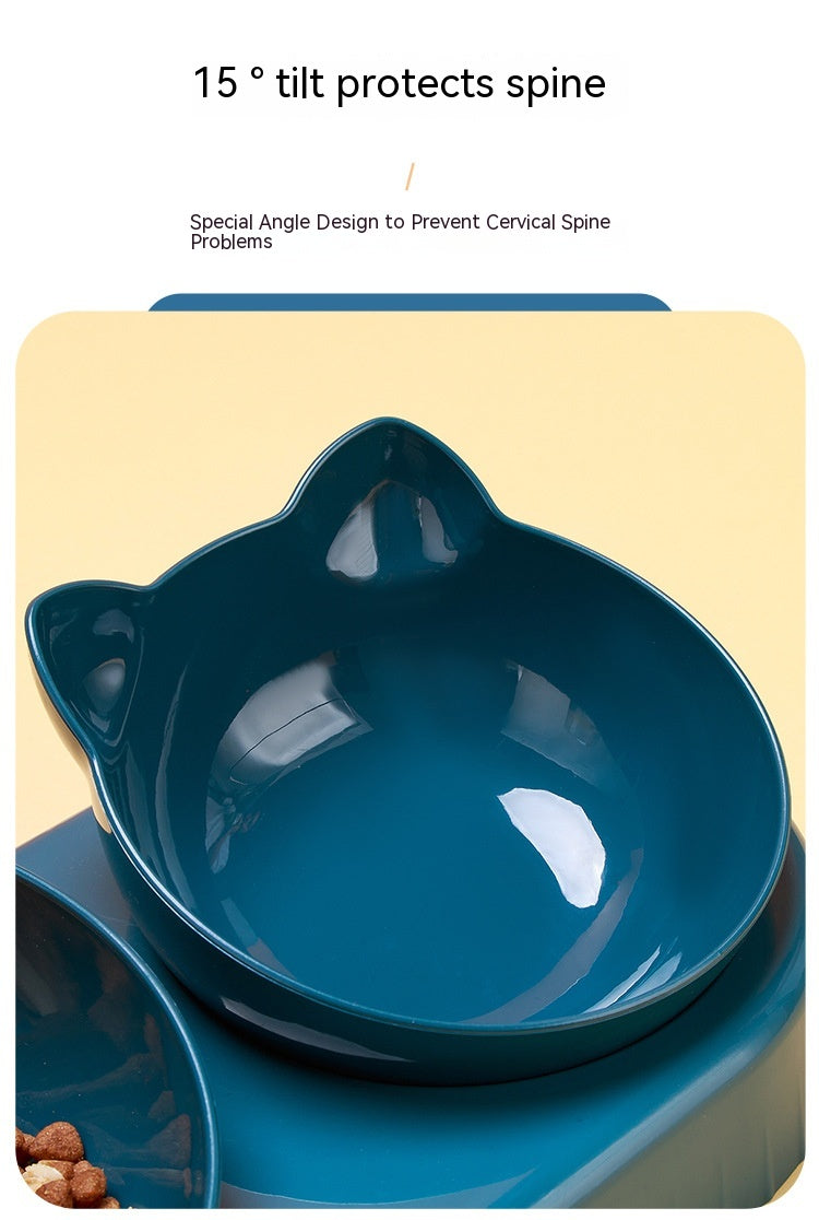 Plastic Double Cat Bowl