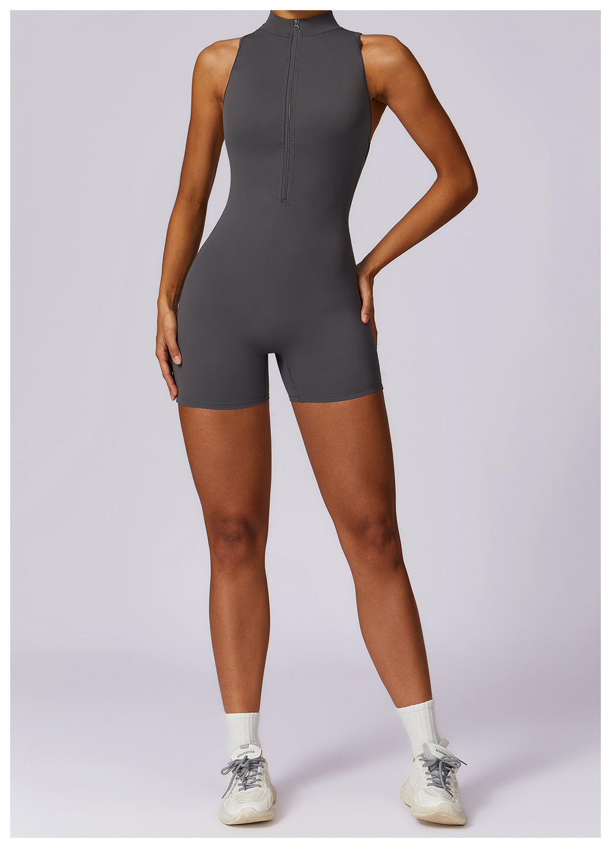 Fitness Yoga Jumpsuit with Zipper