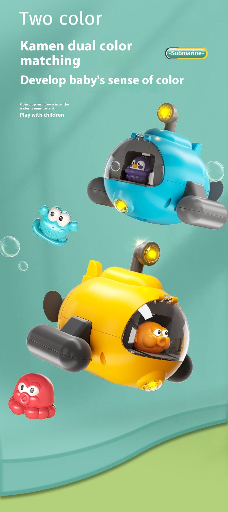 Luminous Catapult Submarine Bath Toys