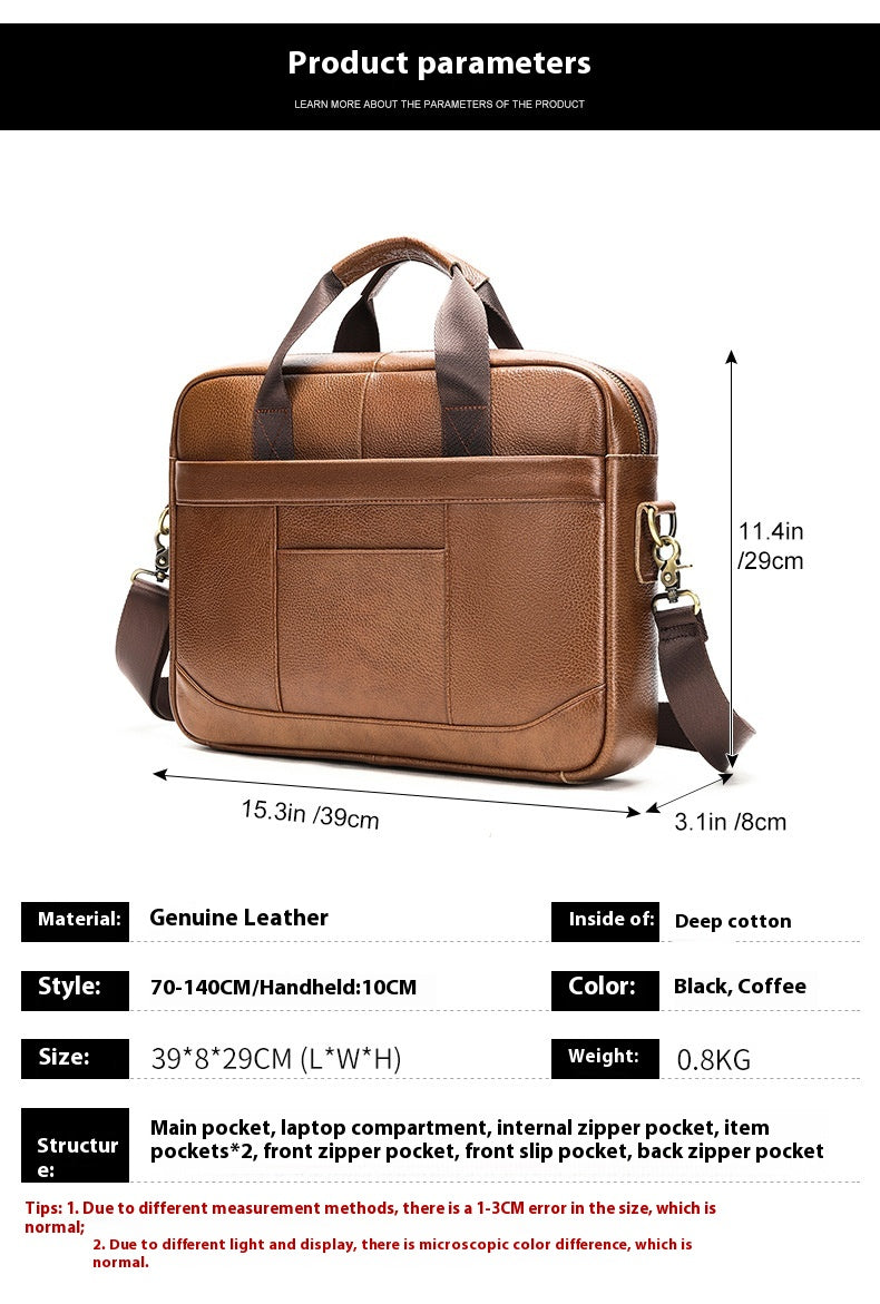 Men’s Leather Document & Laptop Bag