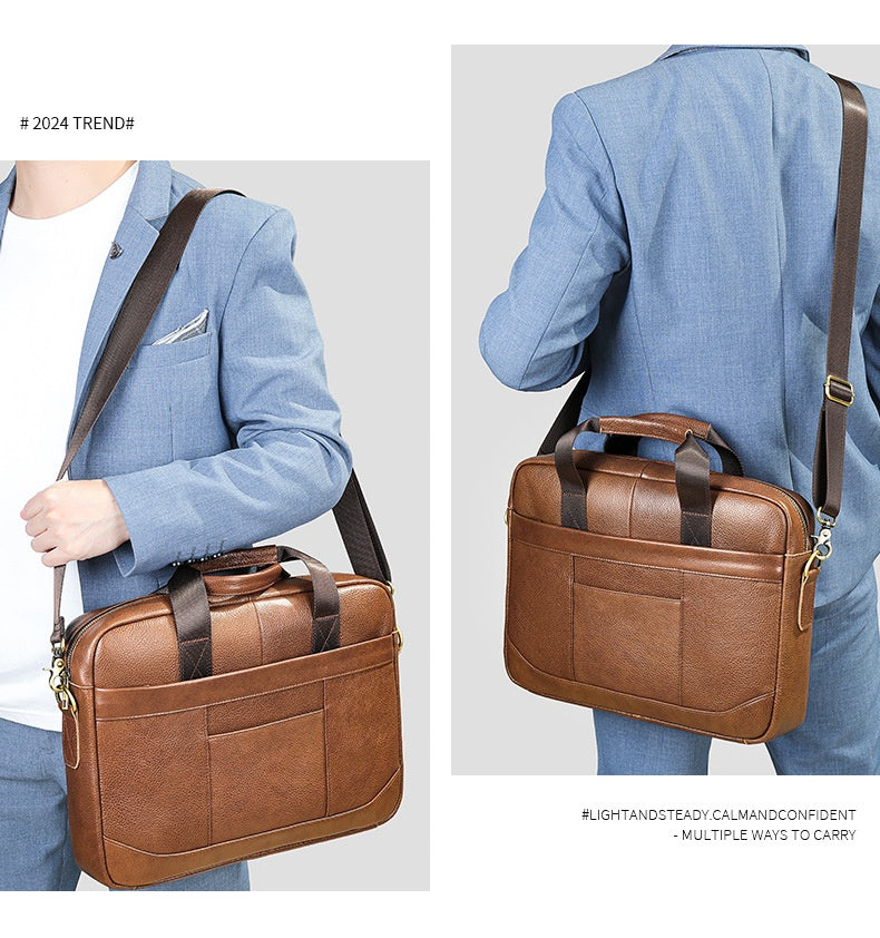 Men’s Leather Document & Laptop Bag