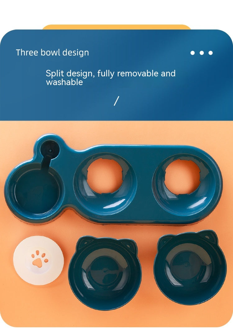 Plastic Double Cat Bowl