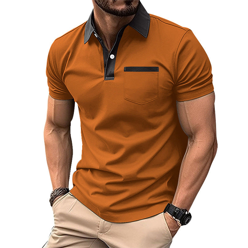 Men’s Lapel Slim Fit Polo Shirt