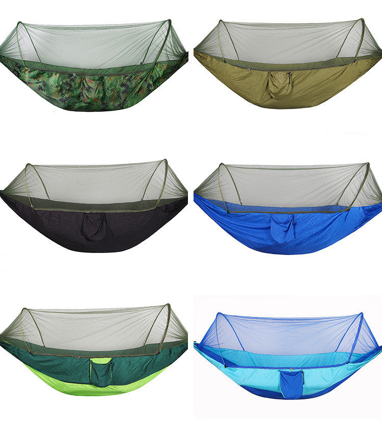 Fully Automatic Quick-Opening Hammock with Mosquito Net