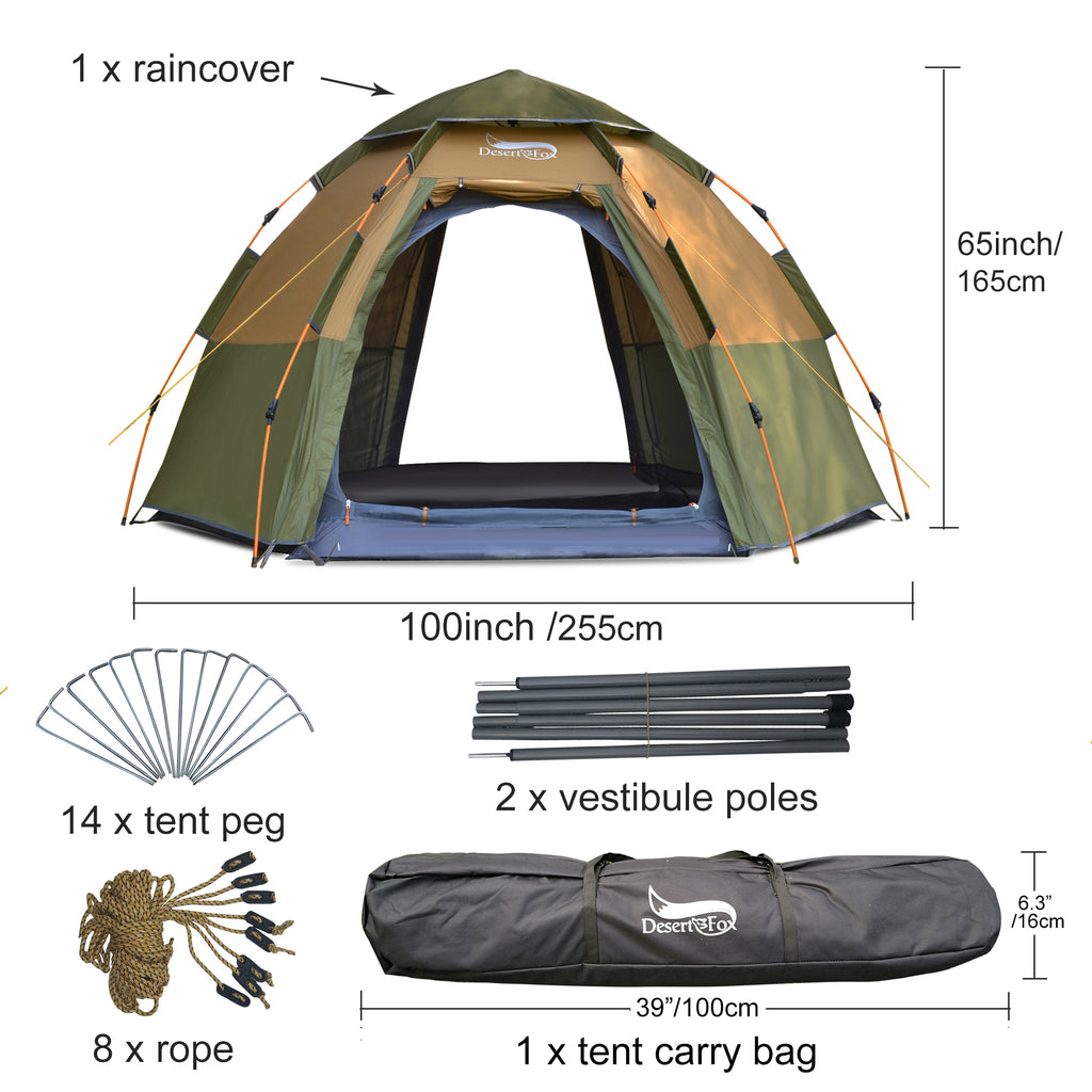 Fully Automatic Hexagonal Camping Tent