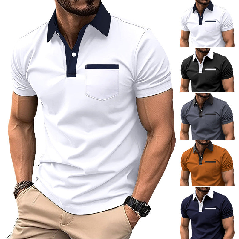 Men’s Lapel Slim Fit Polo Shirt