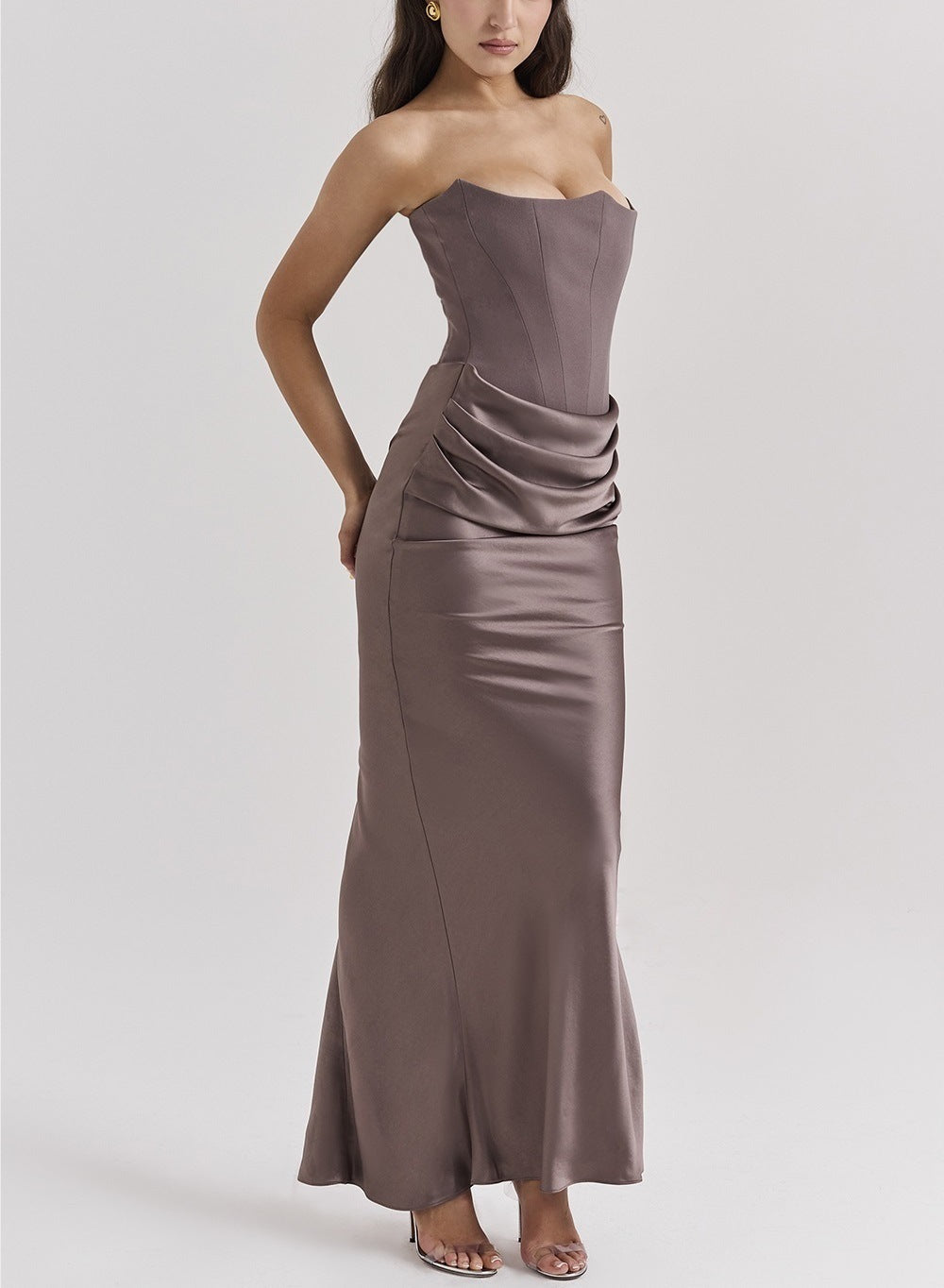 Slim Tube Top Long Dress