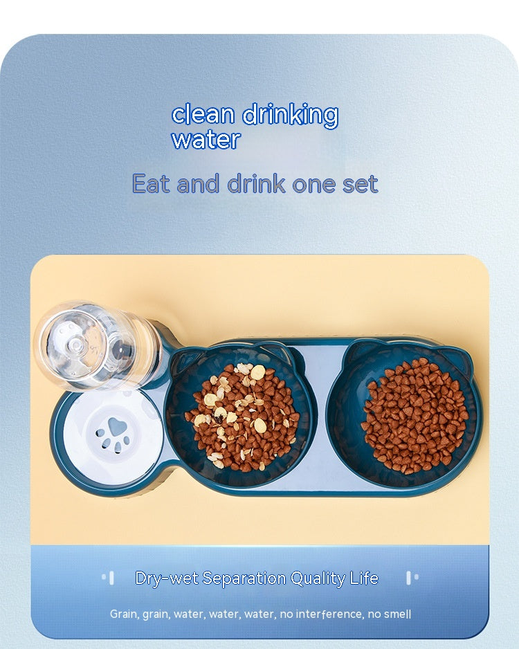 Plastic Double Cat Bowl