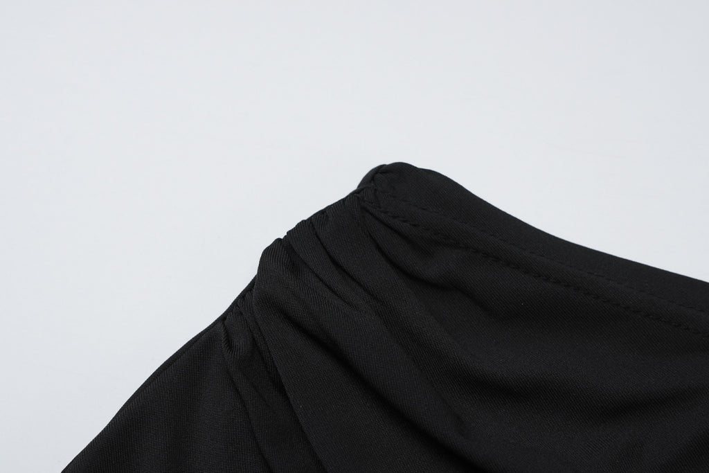 Slim Oblique Shoulder Skirt Suit