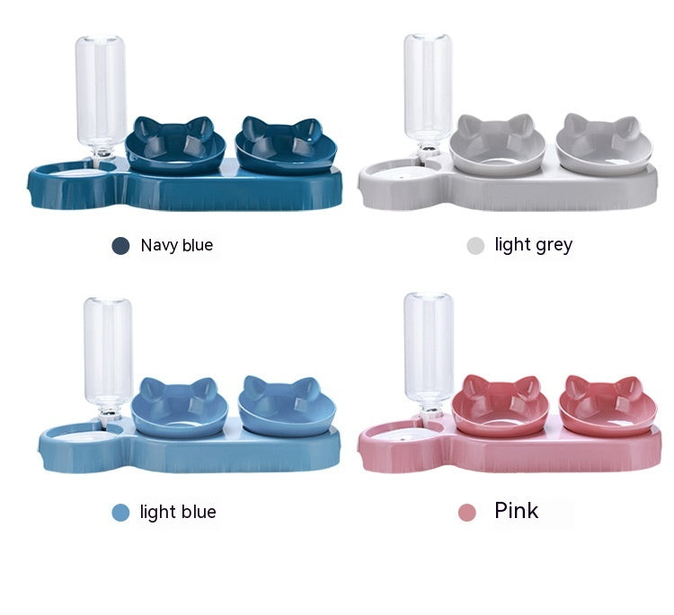 Plastic Double Cat Bowl