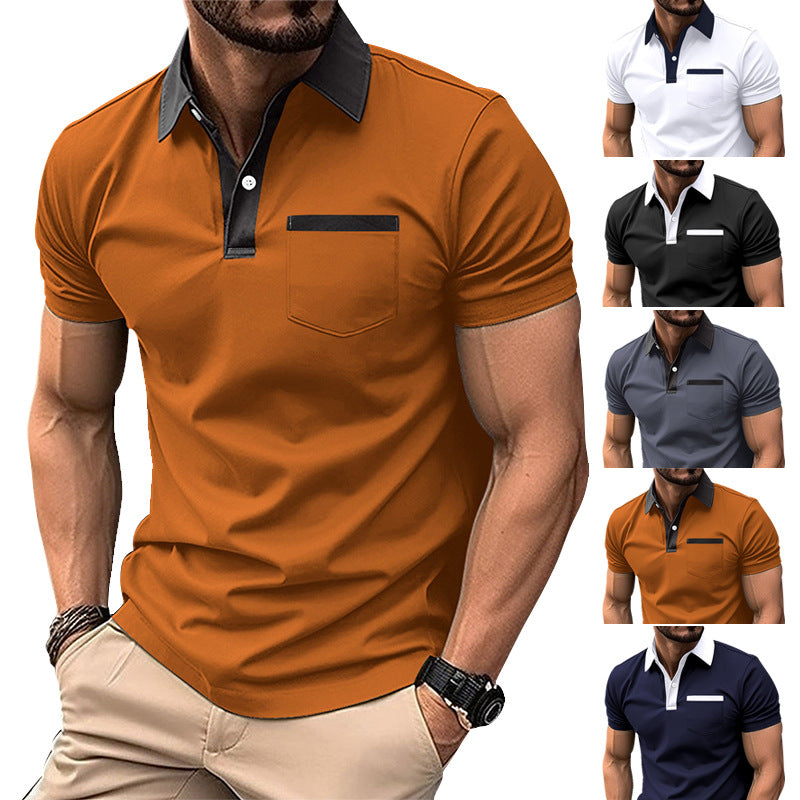 Men’s Lapel Slim Fit Polo Shirt